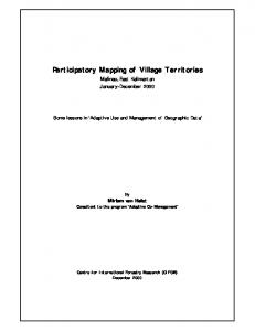 Participatory Mapping of Village Territories. Malinau, East Kalimantan