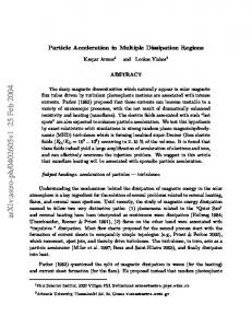 Particle Acceleration in Multiple Dissipation Regions