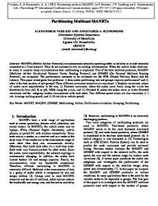 Partitioning Multicast MANETs - CONTA