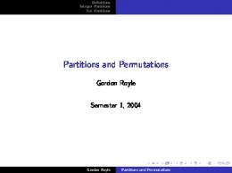 Partitions and Permutations