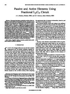 Passive and Active Elements Using Fractional LC Circuit - IEEE Xplore