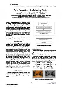 Path Detection of a Moving Object