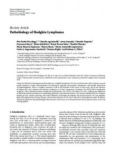 Pathobiology of Hodgkin Lymphoma