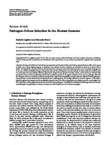 Pathogen-Driven Selection in the Human Genome