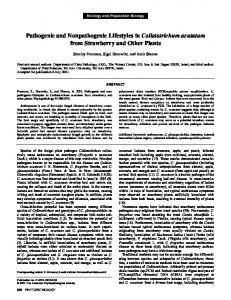 Pathogenic and Nonpathogenic Lifestyles in ... - Semantic Scholar