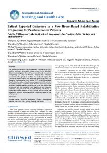 Patient Reported Outcomes in a New Home-Based Rehabilitation