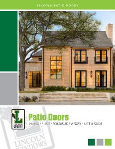 Patio Door Flyer - Lincoln Windows