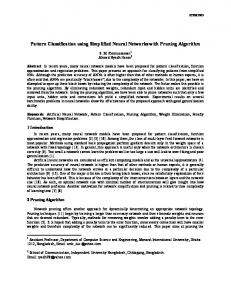 Pattern Classification using Simplified Neural Networks with Pruning ...