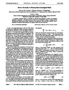 Pattern Formation in Flowing Electrorheological ... - Semantic Scholar