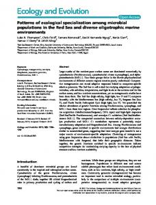 Patterns of ecological specialization among ... - Wiley Online Library