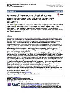 Patterns of leisure-time physical activity across pregnancy and ...