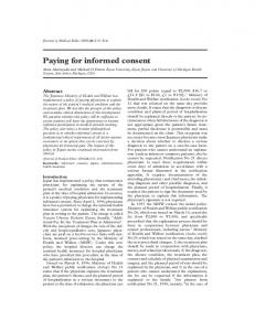 Paying for informed consent - NCBI