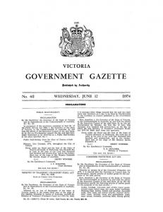 PDF, 5.3MB - Victoria Government Gazette