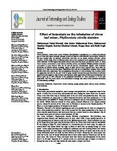 PDF (801KB) - Journal of Entomology and Zoology Studies