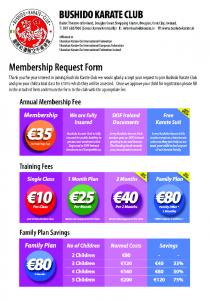 PDF Membership Form - Bushido Karate Club Cork