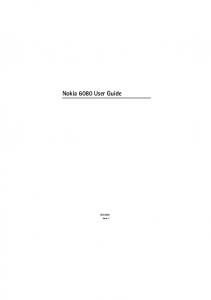 PDF Nokia 6080 User Guide