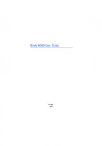 PDF Nokia 6085 User Guide