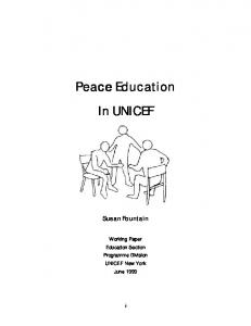 PDF - Peace Education In UNICEF