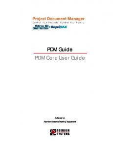 PDM Guide PDM Core User Guide