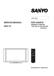 PDP TV SERVICE MANUAL PDP-42XR7K