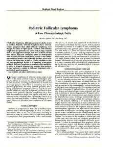 Pediatric Follicular Lymphoma