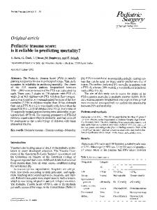 Pediatric trauma score - Springer Link