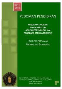 Pedoman Pendidikan Akademik Sarjana