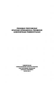 pedoman penyusunan standar operasional prosedur - Kopertis III