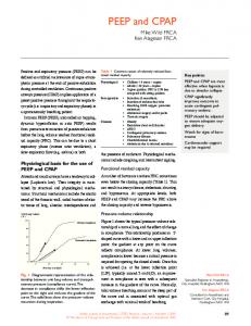 PEEP and CPAP - Oxford Academic