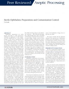 Peer Reviewed: Aseptic Processing