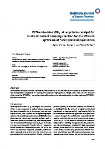 PEG-embedded KBr3: A recyclable catalyst for