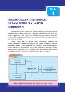 pelaksanaan demokrasi dalam berbagai aspek kehidupan