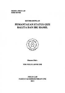 pemantauan status gizi balita dan ibu hamil - Fakultas Kedokteran ...