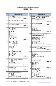 Pembahasan Soal UN Matematika SMP 2012 Paket B21