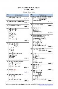 Pembahasan Soal UN Matematika SMP 2012 Paket B21