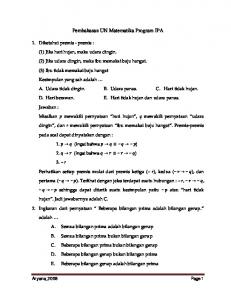 Pembahasan UN Matematika Program IPA