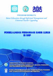 Pembelajaran Persamaan Garis Lurus di SMP - PPPPTK Matematika