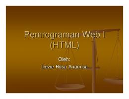 Pemrograman Web I (HTML)