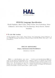 PENCIL Language Specification