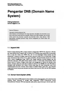 Pengantar DNS (Domain Name System)