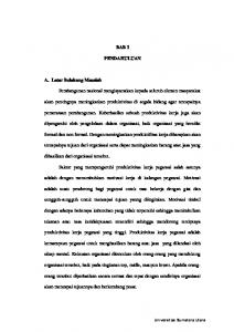 Pengaruh Motivasi Terhadap Produktivitas Kerja - USU Institutional ...