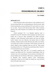 Pengembangan Silabus IPA SD