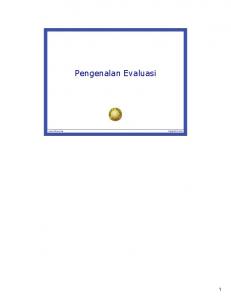 Pengenalan Evaluasi