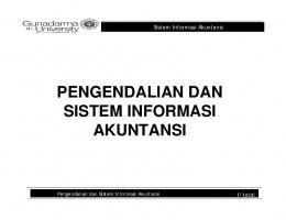 PENGENDALIAN DAN SISTEM INFORMASI AKUNTANSI