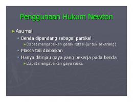 Penggunaan Hukum Newton - File UPI