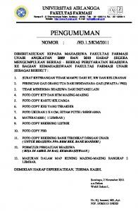 Pengumuman Beasiswa.pdf - Fakultas Farmasi Universitas Airlangga