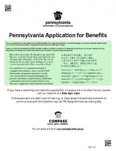 Pennsylvania Application for Benefits