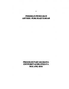 PENULISAN ARTIKEL JURNAL ILMIAH 2010.pdf - Program ...