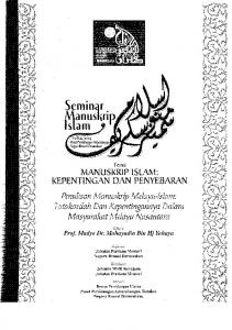 Penulisan Manuskrip Melayu-Islam