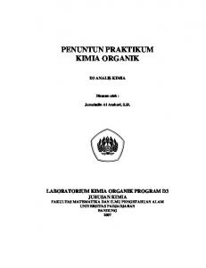 PENUNTUN PRAKTIKUM KIMIA ORGANIK